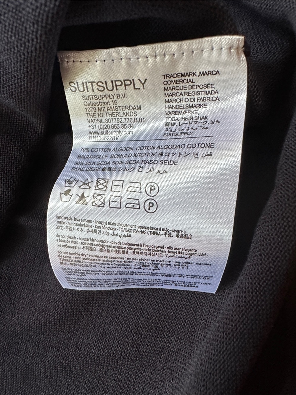 Suitsupply Navy Short-Sleeve Crew Knit sweater NWT size medium - Picture 4 of 9